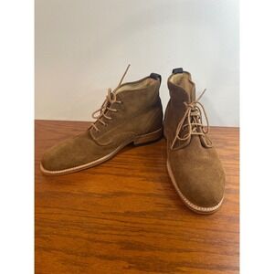 Men 8 Suede Leather Chukka Ankle Boot Shoe Brown Canyon Lace Up Warfield & Grand